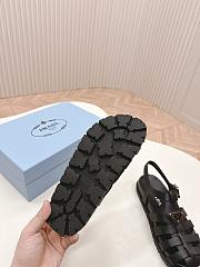 Prada Foam Rubber Black Sandals - 5