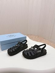 Prada Foam Rubber Black Sandals - 4