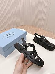 Prada Foam Rubber Black Sandals - 3