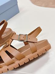 Prada Foam Rubber Brown Sandals - 5