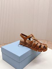 Prada Foam Rubber Brown Sandals - 3