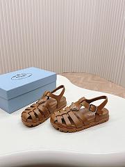 Prada Foam Rubber Brown Sandals - 4