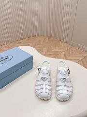 Prada Foam Rubber White Sandals - 1