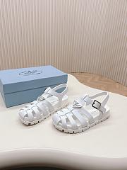 Prada Foam Rubber White Sandals - 4