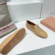 Miumiu Natural Woven Fabric Loafers - 2