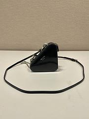 Prada Woven Metallic Mini Black Bag - 15x10x5cm - 4