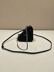 Prada Woven Metallic Mini Black Bag - 15x10x5cm - 2