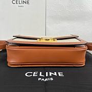 Celine Teen Triomphe Bag In Textile And Cakfskin - 22x16.5x7cm - 5