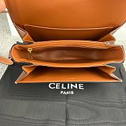 Celine Teen Triomphe Bag In Textile And Cakfskin - 22x16.5x7cm - 3