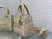 Dior Lady Yellow Brocade Handbag 24cm - 3