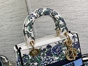 Dior Lady Flower Embroidered Bag - 24x20x11cm - 5