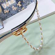 Dior Blue Belt Gold Buckle With Pearls W2cm - 5