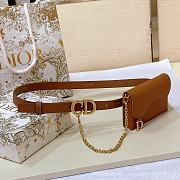 Dior Brown Saddle Removable Pouch Belt W2cm - 1