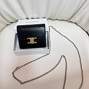 Celine Black Wallet With Chain - 10.5x9cm - 4