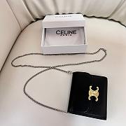 Celine Black Wallet With Chain - 10.5x9cm - 2