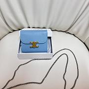 Celine Blue Wallet With Chain - 10.5x9cm - 4