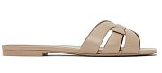 YSL Beige Tribute Flat Mules - 5