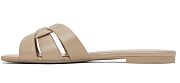 YSL Beige Tribute Flat Mules - 4