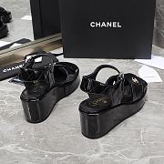 Chanel Black Lambskin Sandals  - 3