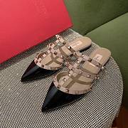 Valentino Rockstud Black Leather Mules - 5