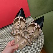 Valentino Rockstud Black Leather Mules - 4