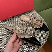 Valentino Rockstud Black Leather Mules - 2