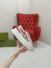 Dior Red Floral Print Trainer  - 5