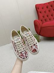 Dior Red Floral Print Trainer  - 3