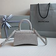 Balenciaga Hourglass XS Silver Crystal Bag - 19x13x8cm - 4