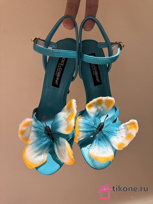 Dolce&Gabbana Blue Butterfly High Heels - 1