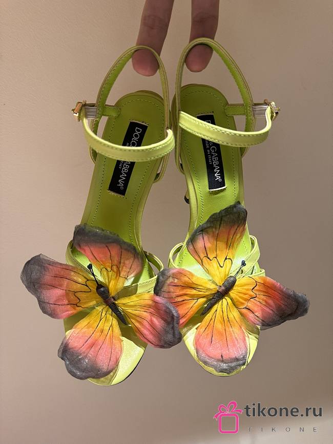 Dolce&Gabbana Green Butterfly High Heels - 1