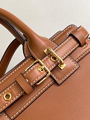 Celine Conti Bag In Brown Leather - 26x21x11cm - 5