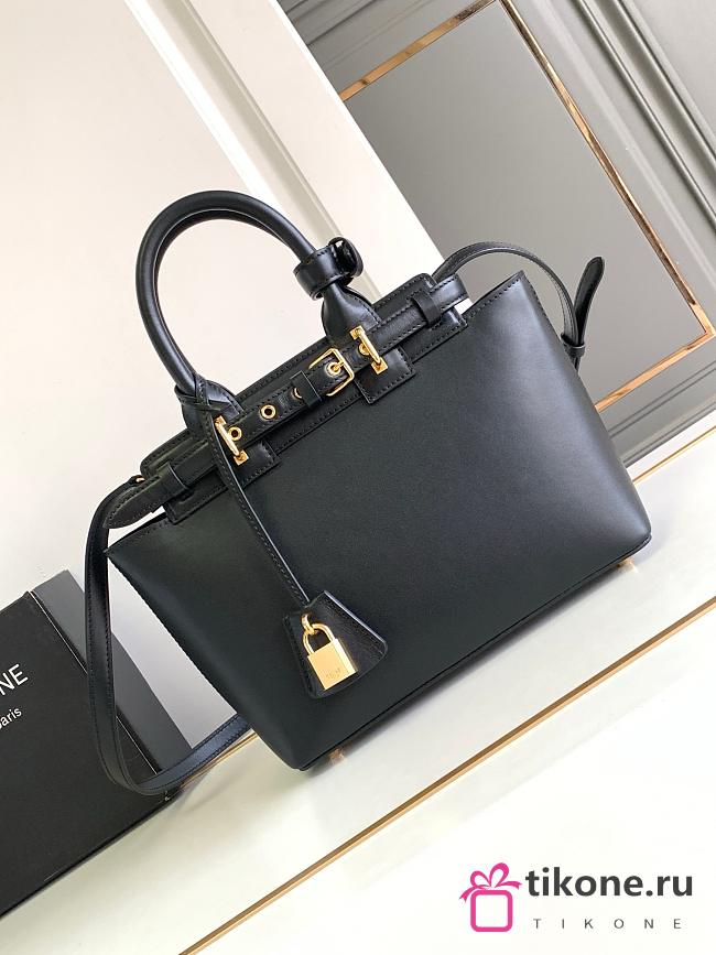 Celine Conti Bag In Black Leather - 26x21x11cm - 1