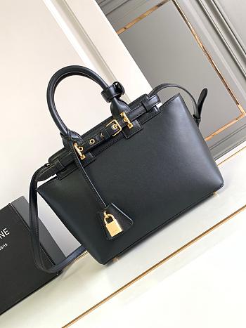 Celine Conti Bag In Black Leather - 26x21x11cm