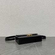 Celine Box Triomphe In Black Leather - 23×5×13.5cm - 2