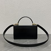 Celine Box Triomphe In Black Leather - 23×5×13.5cm - 3