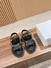 Dior Black Lambskin Sandals - 1