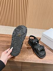 Dior Black Lambskin Sandals - 5