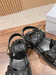Dior Black Lambskin Sandals - 3