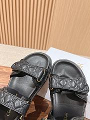 Dior Black Lambskin Sandals - 2