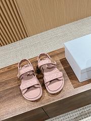 Dior Pink Lambskin Sandals - 1