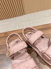 Dior Pink Lambskin Sandals - 5