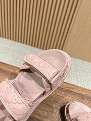 Dior Pink Lambskin Sandals - 4