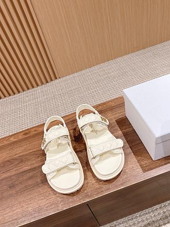 Dior White Lambskin Sandals