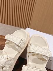 Dior White Lambskin Sandals - 3