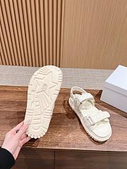 Dior White Lambskin Sandals - 2