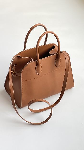 The Row Margau 15 Brown Leather Bag - 39.5x29x23cm
