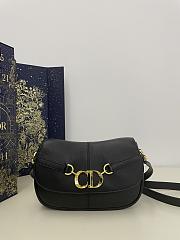 Dior Small CD Besace Bag Black Calfskin - 24x6x13cm - 1