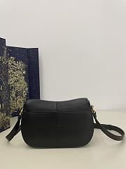 Dior Small CD Besace Bag Black Calfskin - 24x6x13cm - 2