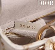 Dior Lady Gold Tone White Butterfly Zodiac Embroidery 24cm - 2